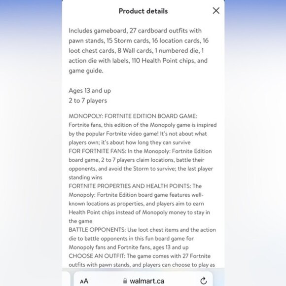 Monopoly Fortnite NEW Board Game Gift Present Christmas Birthday Kids Gaming Box - Picture 10 of 12